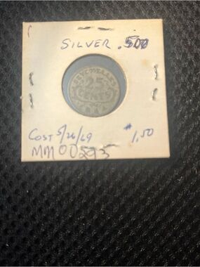 1944 Seychelles 25 Cents .500 silver coin